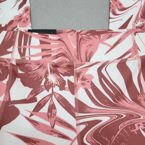J. Lindeberg Zena Hibiscus Pink Print Leggings Ladies Medium NWT - Picture 5 of 10